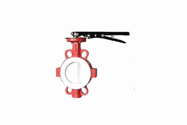 Wafer butterfly valve 2PC body PTFE seat, PN16/25